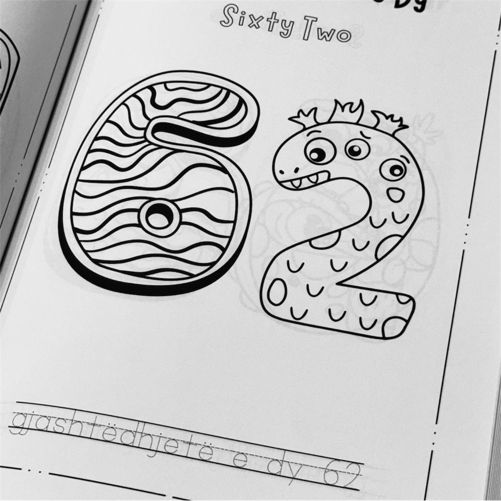 Albanian Numbers & Math Coloring & Activity Book - Picture 6 of 16